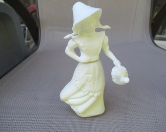 Vintage Avon Women's Decanter Mary Mary Quite Contrary Sweet Honesty Cologne Girl Figurine Nursery Rhyme NOS Full/Never Glass/Plastic