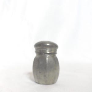 Vintage Empire Pewter Salt Shaker Tiny Single Repurpose Reuse Recycle Screw Cap Shaker Bottle 1950s