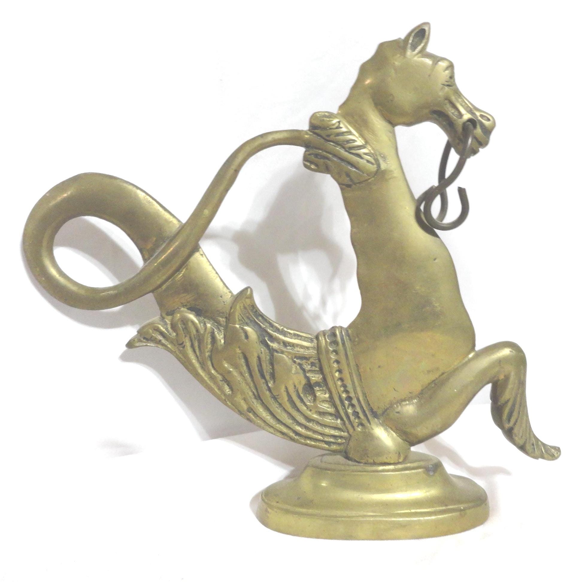 Vintage Venetian Brass Seahorse, Gondola Oar Lock, Home Decor