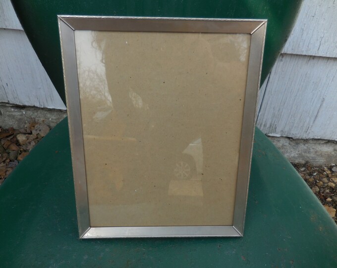 Vintage 8x10 Silver Tone Picture Frame Vertical Self Stand or Etsy