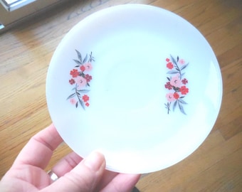 Vintage Fire King Primrose Milk Glass Cups and Saucers- Set of 2