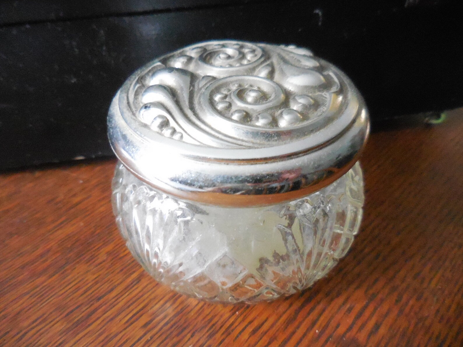 Vintage 1970s AVON Jar With Silver Tone Lid Screw Cap Embossed Etsy