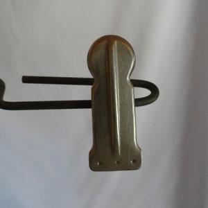 Vintage All Metal Wire Hanger Swivel Hook Two Chrome or Aluminum Clips 1940s 1950s Pants Skirts Clothing Hanger Reuse Repurpose Calendar image 7