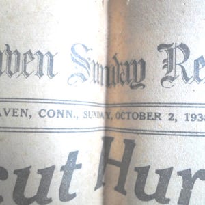 Vintage 1938 New England Flood Newspaper, Conn. image 2