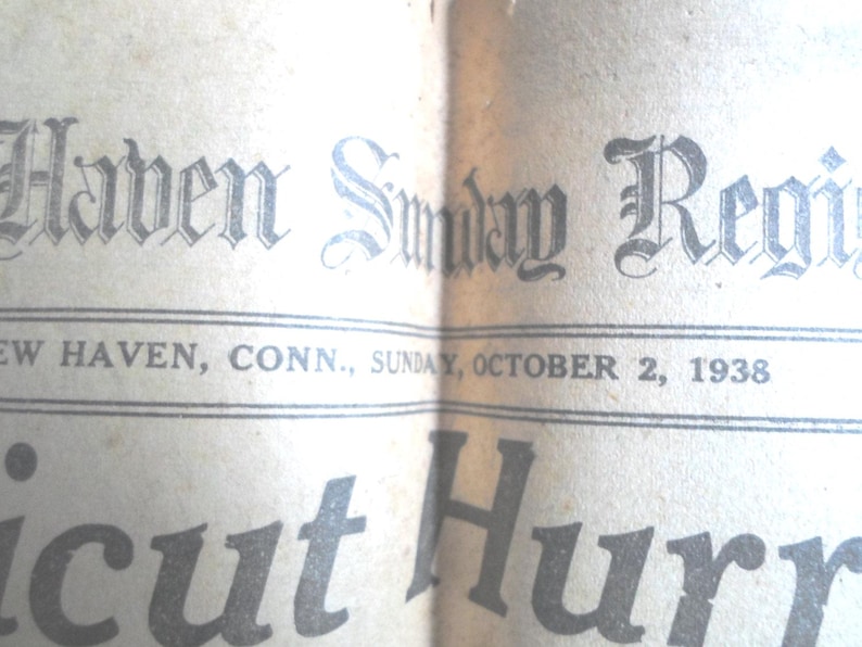 Vintage 1938 New England Flood Newspaper, Conn. image 2