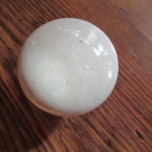 Antique Porcelain Glass Doorknob, Single, Crafting, Some Spotting, 1900s-30s