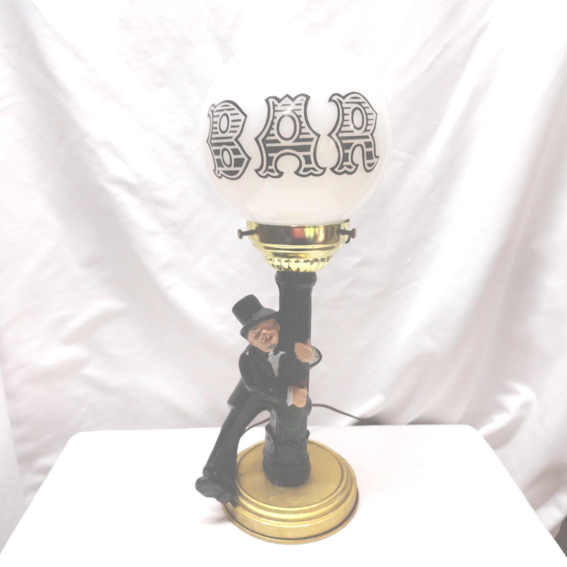 Vintage Charlie Chaplin Bar Lamp, Drunk Hobo, Barware, Man Cave - Etsy