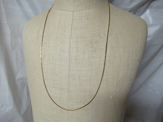 Vintage Women's Long Gold Tone Chain Necklace Shi… - image 7