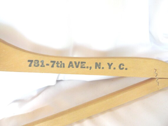 Vintage Wooden Clothing Hanger Hotel Victoria N.Y.C. Flat