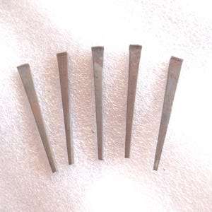 Antique Set of 5 Cut Nails Long Woodworking Nails Rusty Primitive Nails Sets of 5  2 1/4&quot; or 2 1/2” Nails Wood Projects 1900s