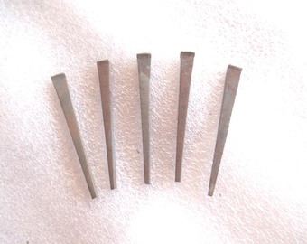 Antique Cut Nails, Set of 5, Long, Woodworking Nails, Primitive,  2.25", 2.5”, 1900s