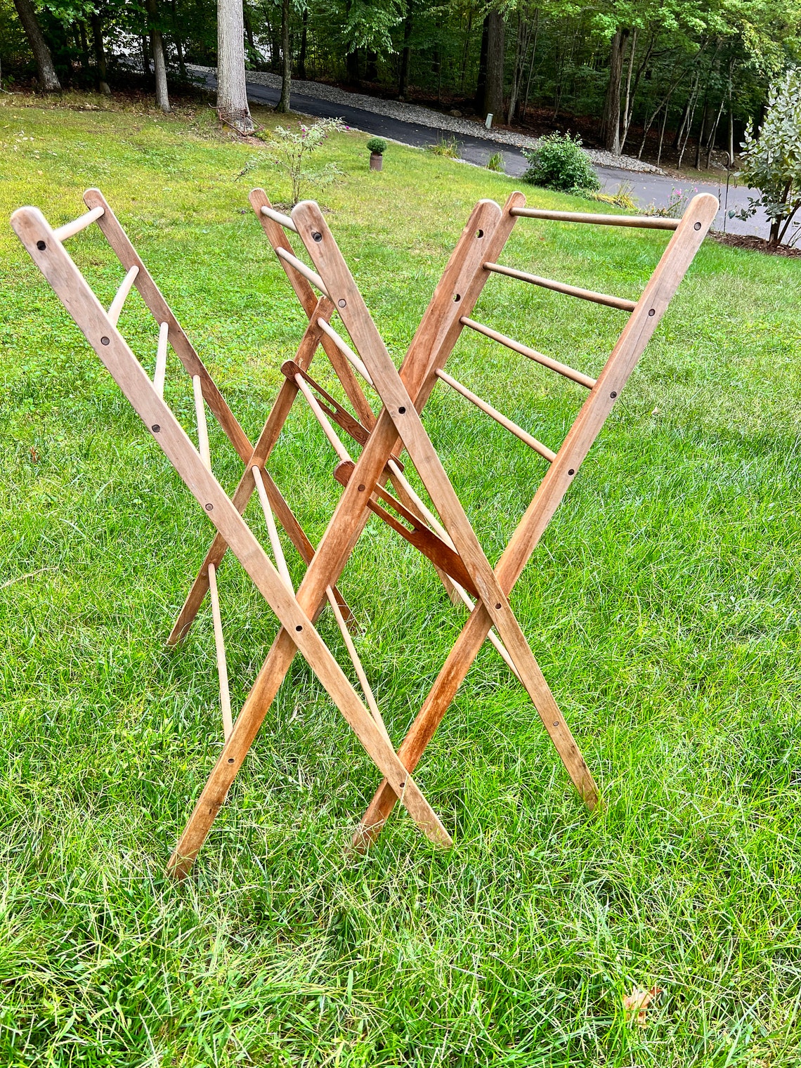 Vintage Wooden Clothes Drying Rack, Large Farmhouse Decor, 1920s-40s - Etsy