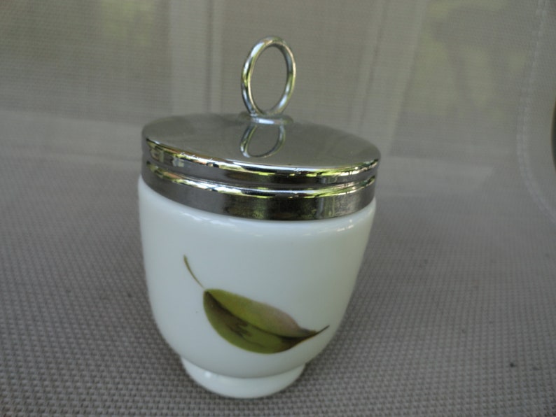 Vintage 1950s to 1960s Large Egg Coddler White Glass Royal Etsy