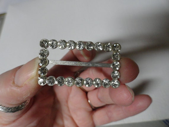 Vintage　1950s’ clear rhinestone buckle