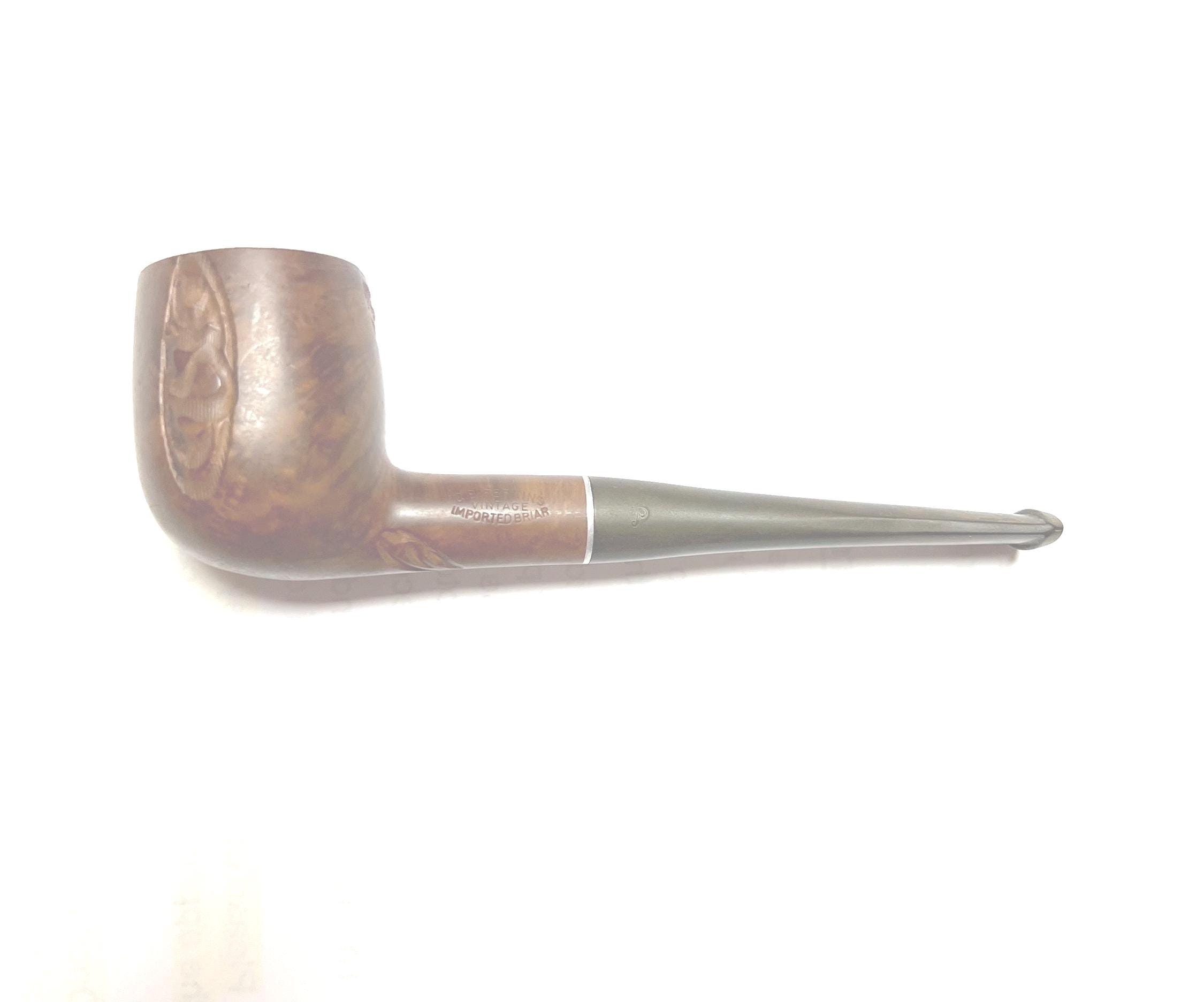 Vintage C.B. Perkins Tobacco Pipe, Imported Briar, Carved Smoking Pipe