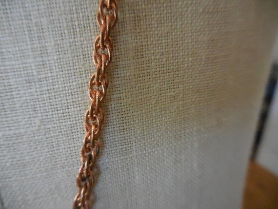 Vintage Women’s Solid Copper Necklace Bell Tradin… - image 4