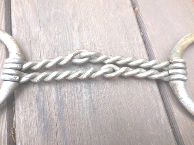 Mors 2 anneaux pour cheval double joint avec rouleau Horka - inoxydable - 12,5 cm - Sport