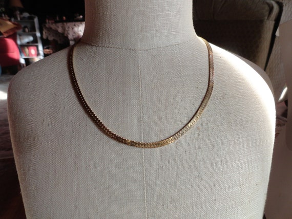 Vintage Women's Crown Trifari Chain Necklace Gold… - image 3