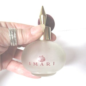 Vintage Avon Imari Perfume Bottle & Atomizer Frosted Glass 1980s Funnel Vanity Repurpose/Reuse Cologne Spray 1987