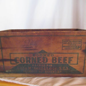 Vintage Libby's Corned Beef Partial Crate Repurpose Rustic Wood ...