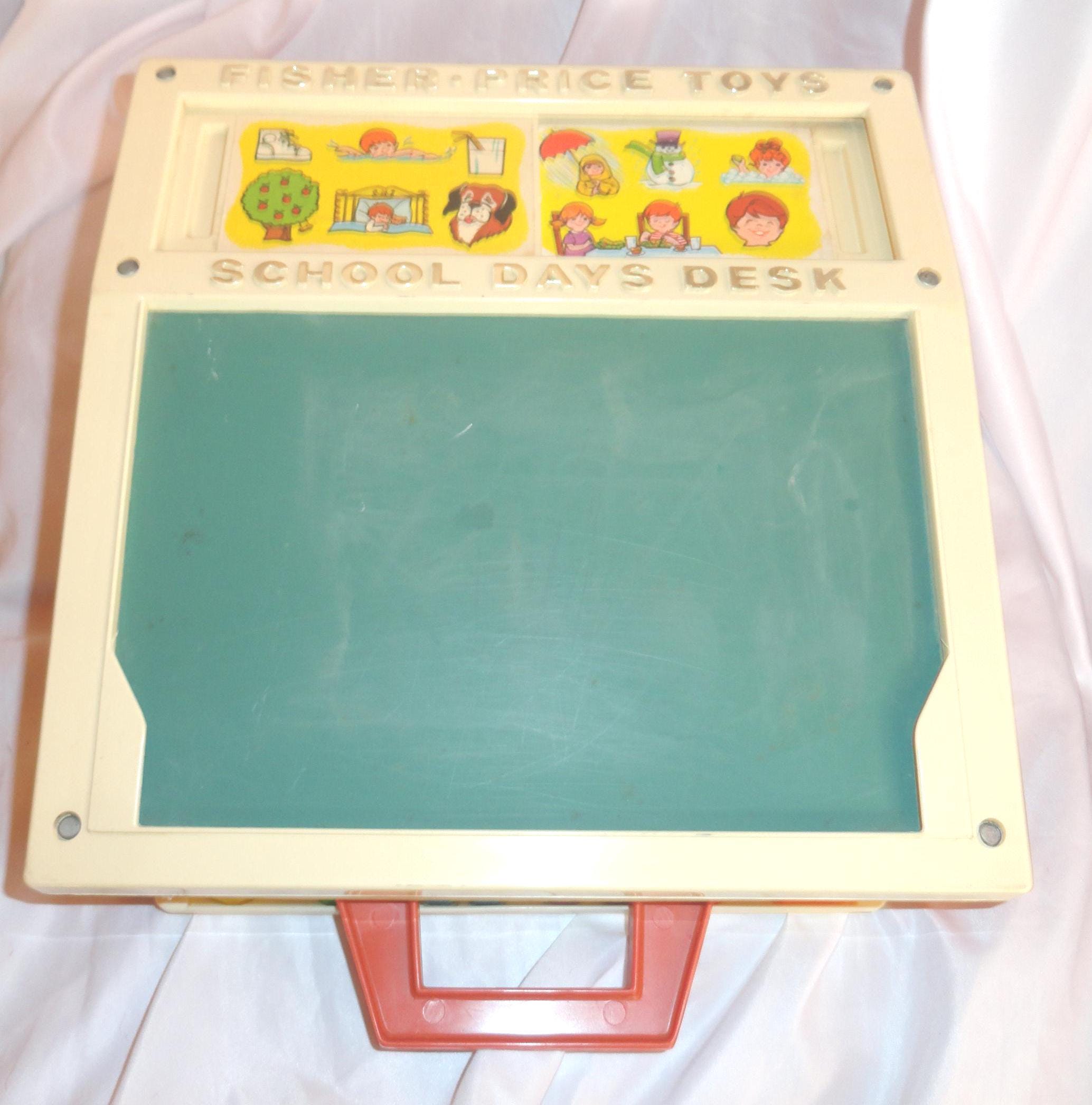 Vintage Fisher-price School Days Desk Child's Kid's Learning Toy