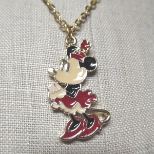 Vintage Little Girl’s Disney Necklace Choice’: Snow White, Minnie Mouse, Bambi, Gold Tone, 1970s image 5