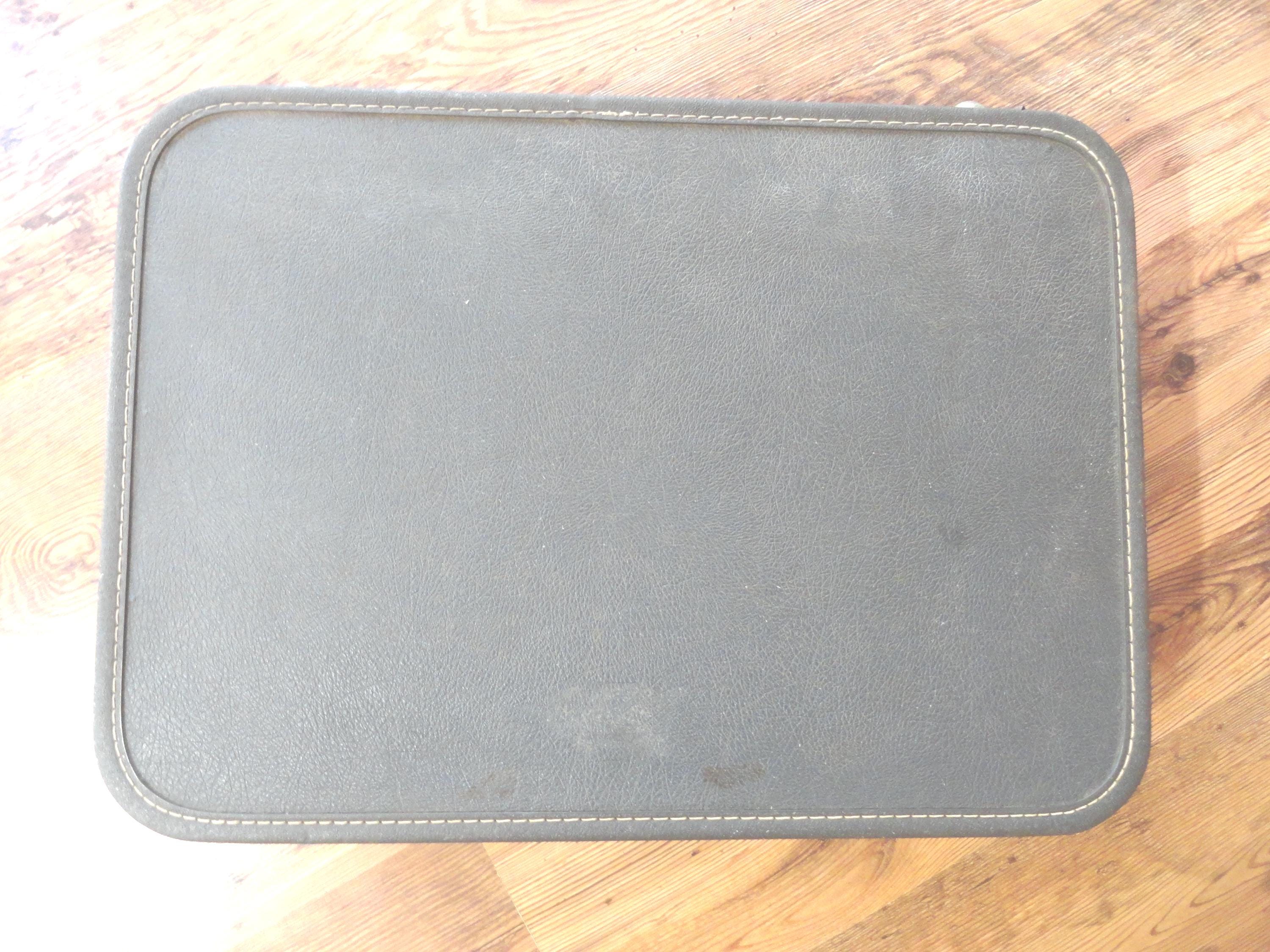 Vintage Blue Suitcase With Hard Shell, No Key, 1950s-60s
