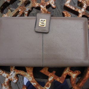 Trifold Louis Vuitton Checkbook Wallet Exterior Pocket Vintage 1980s Hard 2  Find