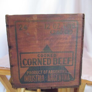 Vintage Libby's Corned Beef Partial Crate Repurpose Rustic Wood ...