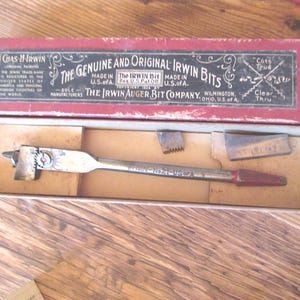 Vintage Irwin Bit Set, Bores 5/8" to 1 3/4", Expansive Bit with Micro-Dial, 1920s-40s
