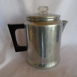 Vintage Percolator 60 Minute Working Timer by Bonjour Silver / Black 4  Tall