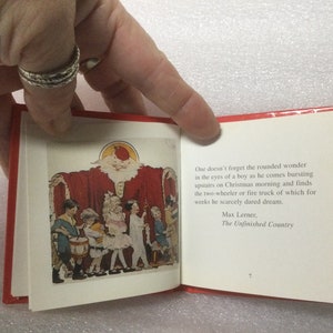 Vintage Tiny Christmas Book The Littlest Book of Christmas Images of Santa Claus 1993 WJ Fantasy, Inc. NY Public Library Germany 1990s image 4