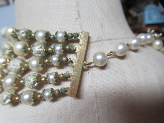 Vintage Women's Faux Pearl & Sugar Bead Necklace … - image 6