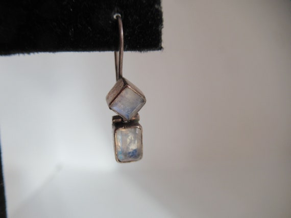 Vintage Women's Sterling Silver & Moonstone Earri… - image 3