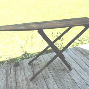 Antique Folding Wooden Ironing Board Primitive Wood Adjustable