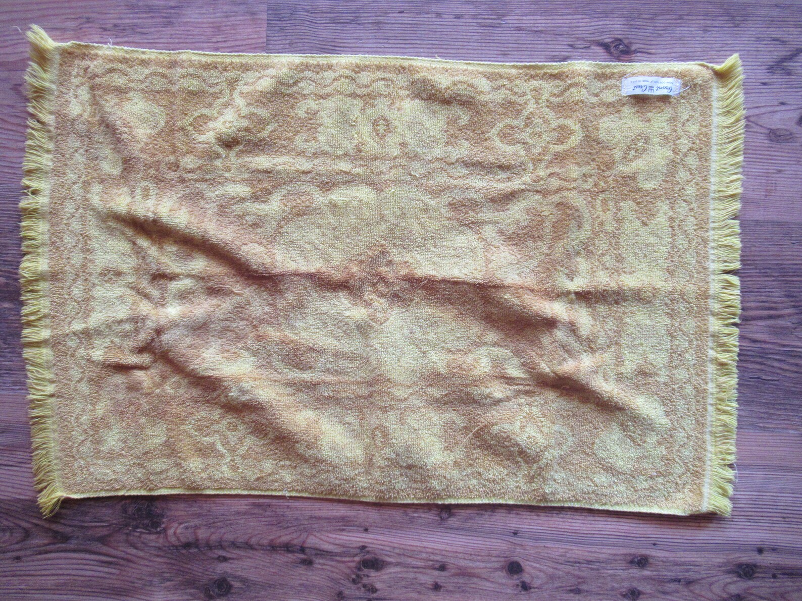 Vintage 1960s to 1970s Gold/yellow Grant Crest Hand Towel 100% - Etsy