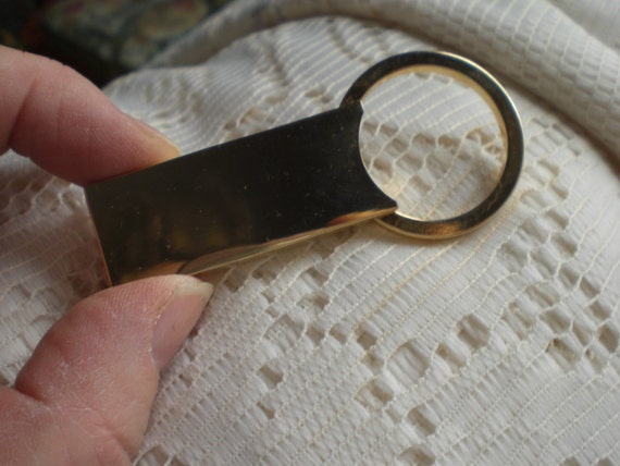Vintage Men's Bill Brass Keychain Fob Engraved wi… - image 4