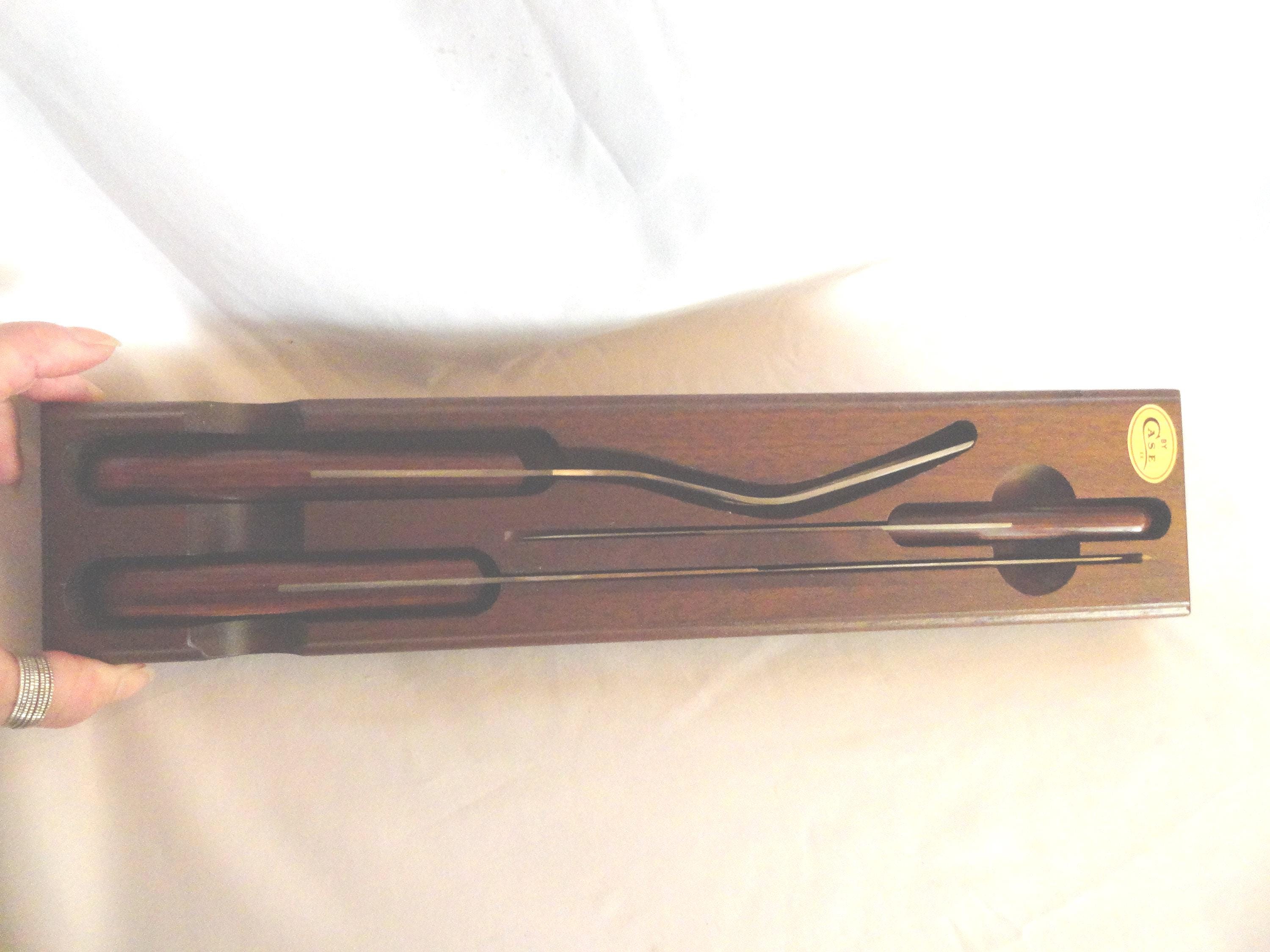 Vintage Case XX 3 Piece Carving Set, Stainless Steel Knives & Fork