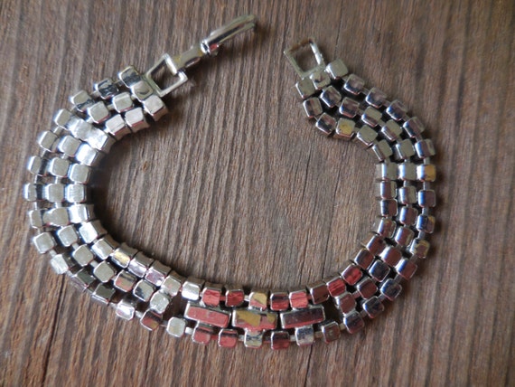 Vintage Women's Pronged Rhinestone 3 Strand Brace… - image 5