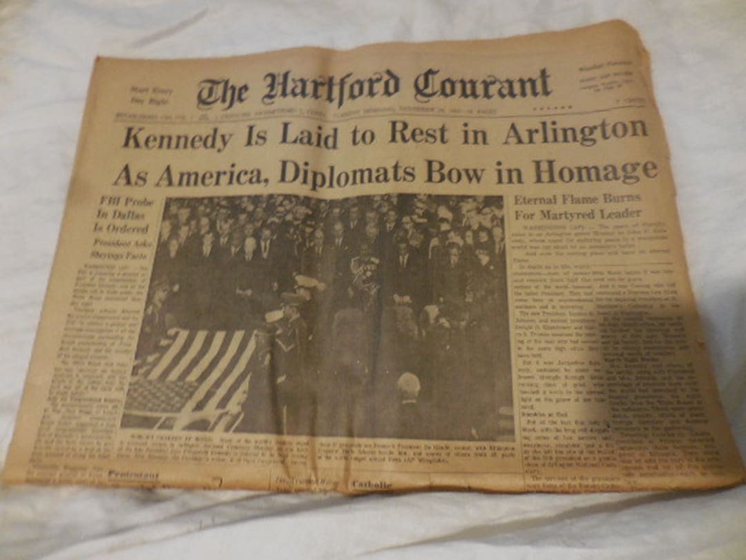 Vintage 1960s the Hartford Courant Whole Newspaper Conn. 1963 - Etsy Sweden