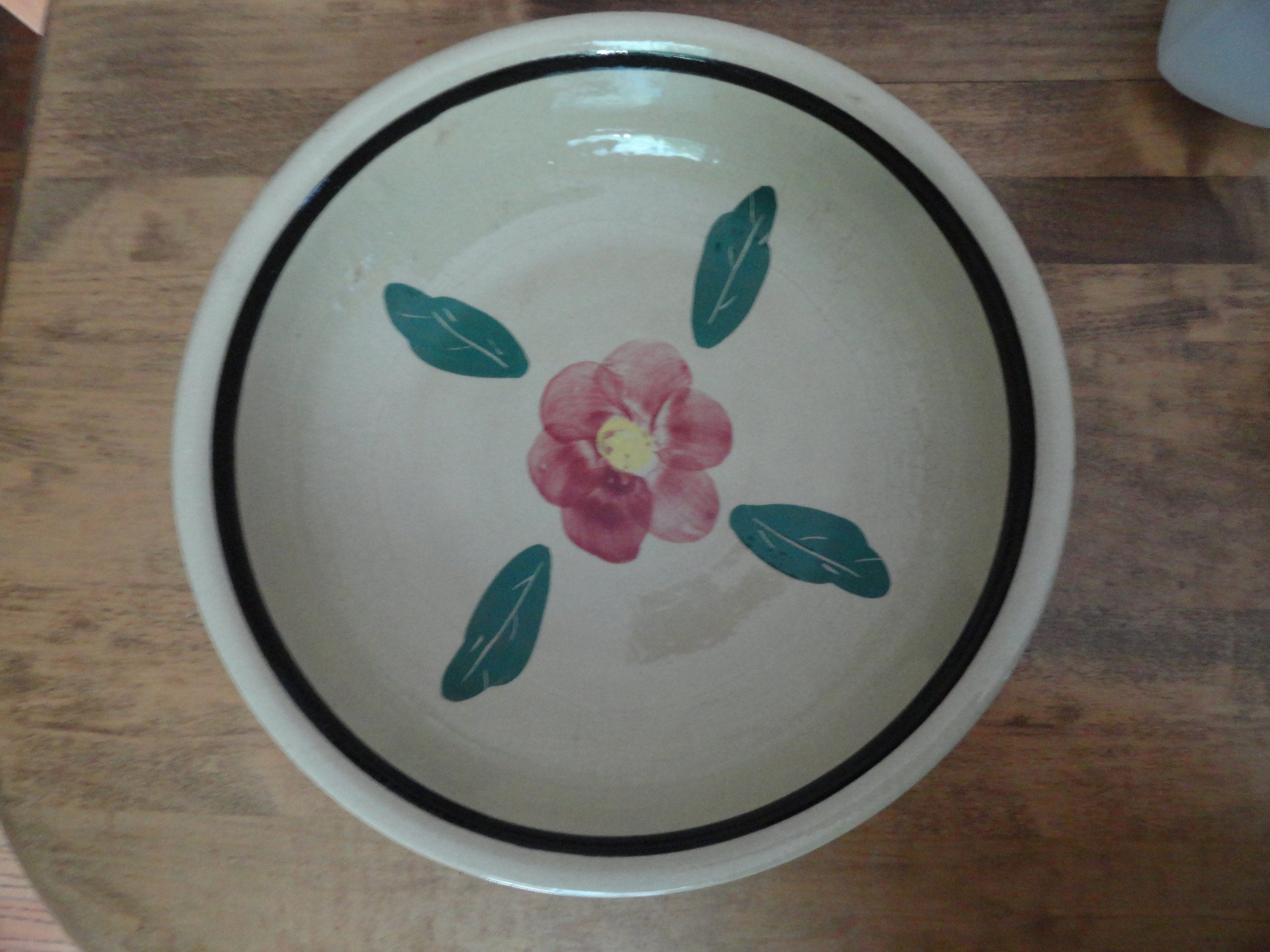 Vintage 1940s to 1950s Watt Oven Ware Pottery Bowl Pink Flower Etsy
