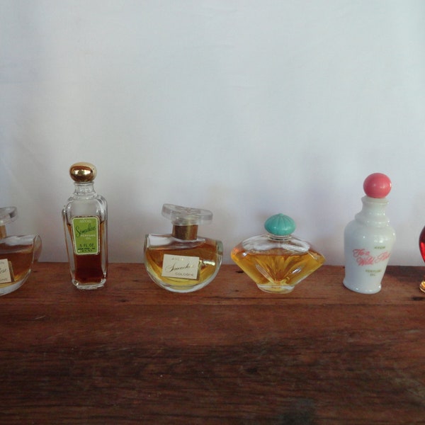 Vintage Women's Avon Perfume or Oil Bottle Miniature To a Wild Rose Somewhere Here's My Heart Persian Wood Retro Most Full Small 1950s 1960s