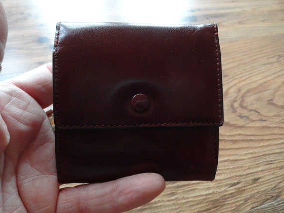 Vintage Women's Italian Wallet Reddish Brown Calf… - image 7