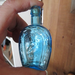 Vintage Miniature Glass Bottle Choice Taiwan Wheaton Embossed Cork Top Repro. of Larger Bottles Blue Purple Green Yellow 1960s 1970s