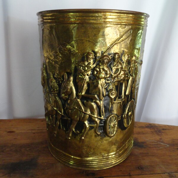 Brass Trash Can Etsy