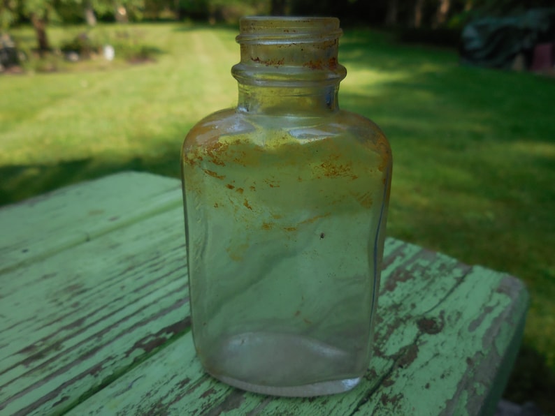 Vintage 1960s to 1970s Small Clear Glass Bottle The Bayer Co. Etsy
