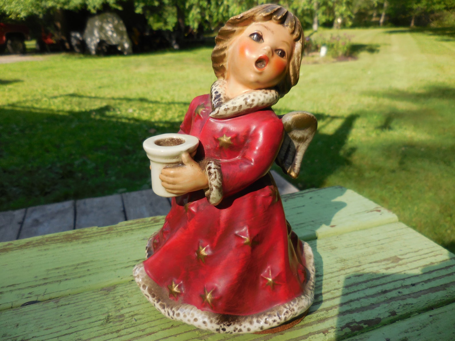 Vintage Sacrart 1960s Goebel Angel Candleholder/Music Box 1966 Etsy