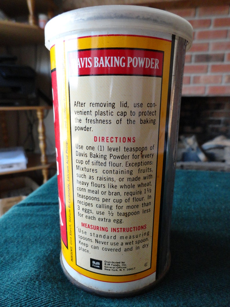Vintage 1960s to 1970s Metal Davis Baking Double Acting Powder Etsy