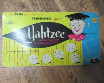 Vintage Yahtzee Game Ages 8 to Adult Skill & Chance Lowe Co