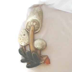Vintage Chalkware Mushroom Wall Hanging, 1970s Kitchen Art, Choice immagine 2